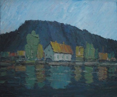Pēteris Sābulis-Ciemats Pie Upes(Village At River)