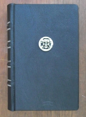 Black Mission Grain Leather Journal With Skull And Cross Of Malta Concho By Alfreds Stinkuls