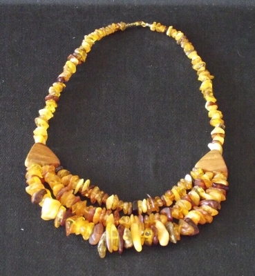 Three level amber necklace by Lāce