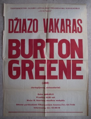 Burton Greene In Lithuania
