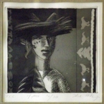 „XXX” (1986), by Ilze Krūmiņa, etching and aquatint 16/20 7 ½" x 7 ½", framed: wood/glass 14"x18"