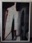 ,,OLD ITALY” (1979) by Kurts Fridrichsons, watercolors, framed: wood/glass 20”x29”