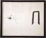 „EARLY MORNING - DRAWING” (1980) by Ilmārs Blumbergs, lithography 19/23, framed: wood/glass 20"X16’’