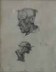 Pēteris Sābulis-Sketch Of Old Man