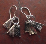 Silver Earrings With Piekariņi By Anda Ozola